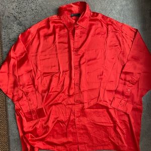 ASOS imitation silk Oversized Shirt